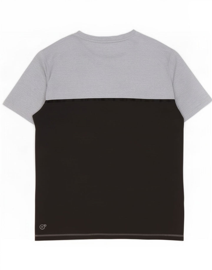 Puma Mens T-Shirt Top Small Grey Colourblock Polyester