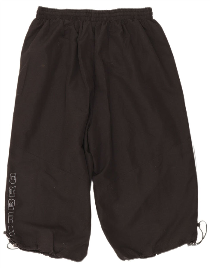 Umbro Mens Graphic Bermuda Sport Shorts Large Black Polyester
