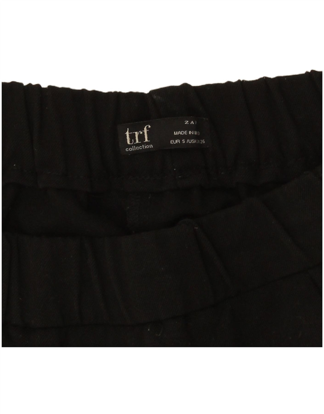 Zara Womens Slim Cropped Trousers Small W26 L24 Black