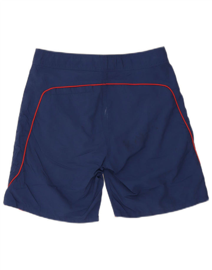 Woolrich Mens Graphic Swimming Shorts Medium Navy Blue Nylon