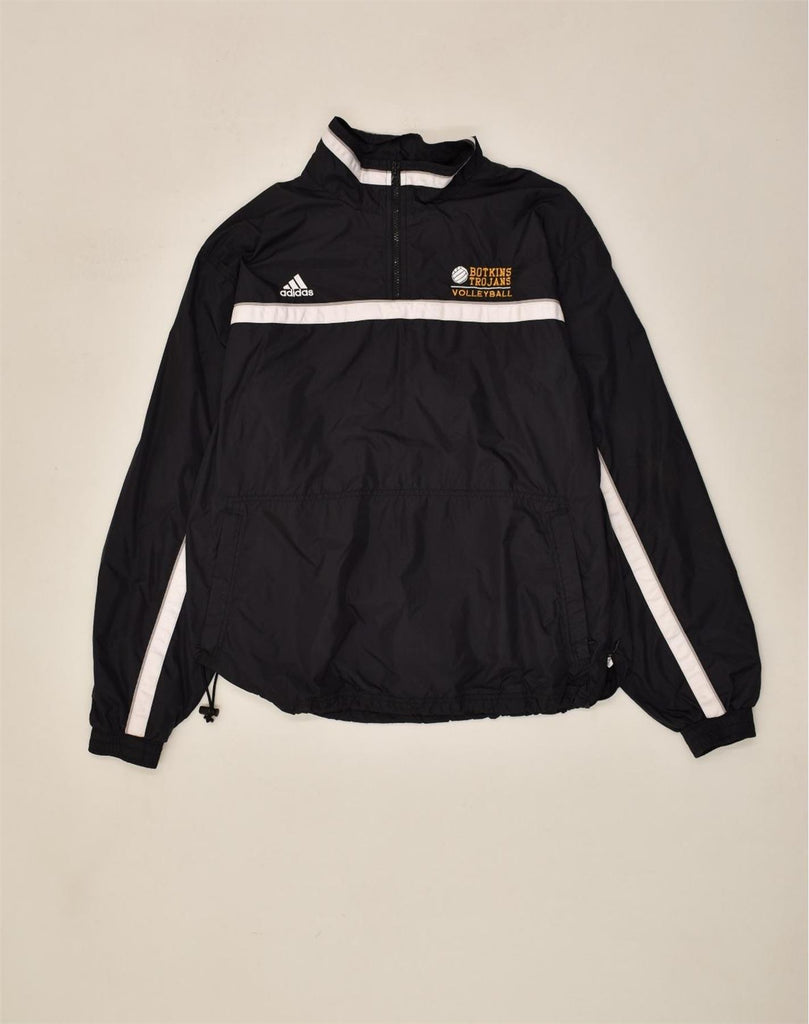 ADIDAS Mens Pullover Tracksuit Top Jacket Medium Black Nylon | Vintage Adidas | Thrift | Second-Hand Adidas | Used Clothing | Messina Hembry 