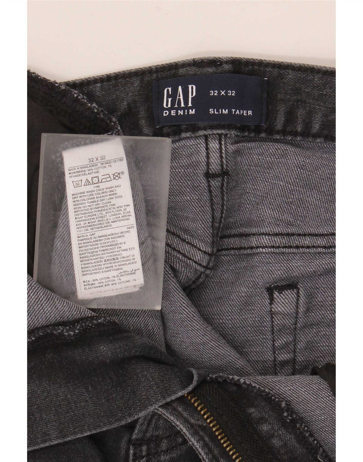 Gap Mens Slim Tapered Jeans W32 L32 Black Cotton