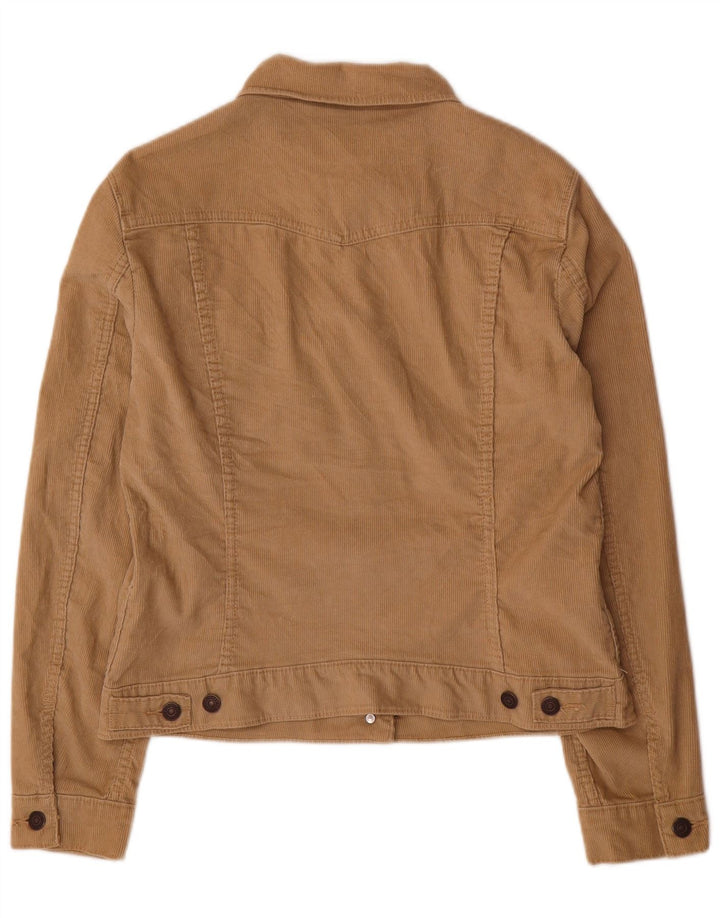 LEVI'S Womens Corduroy Jacket UK 16 Large Beige Cotton