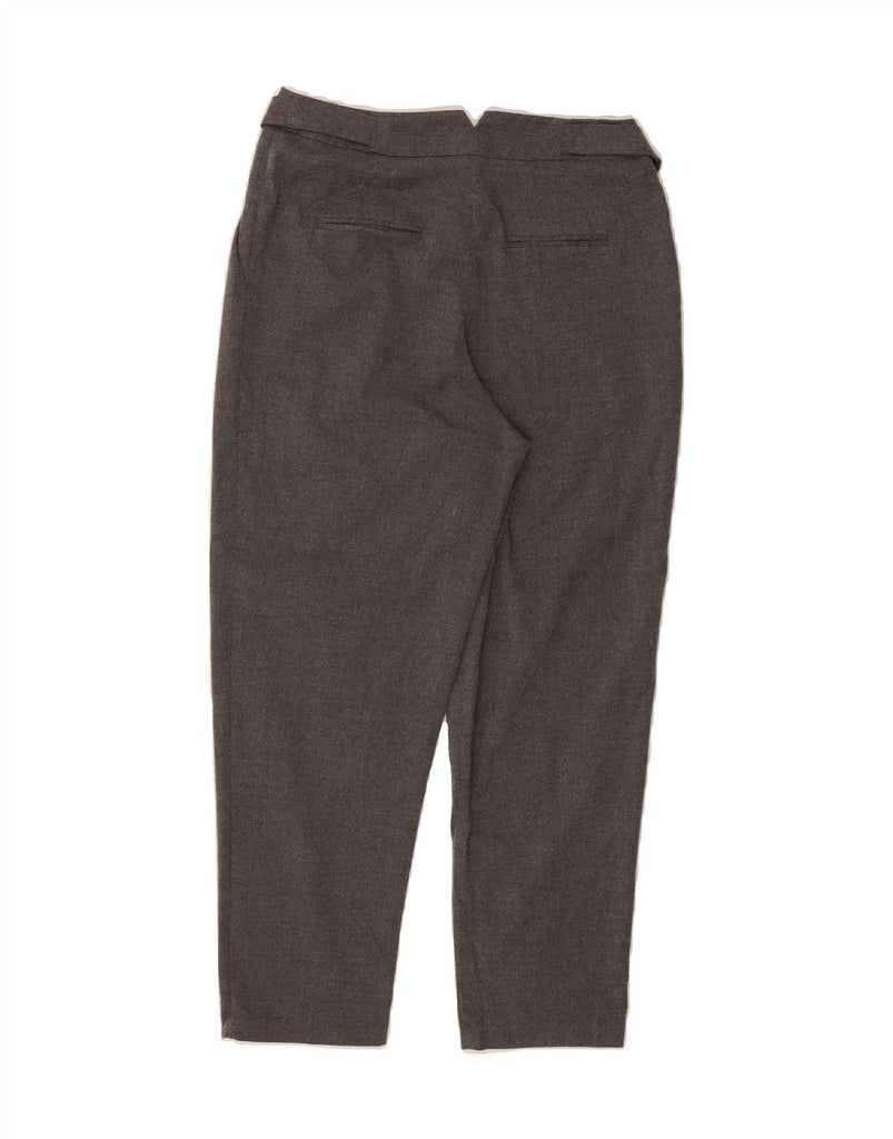TOPSHOP Womens Pegged Cropped Trousers UK 10 Small  W28 L24 Grey Polyester Vintage Topshop and Second-Hand Topshop from Messina Hembry 