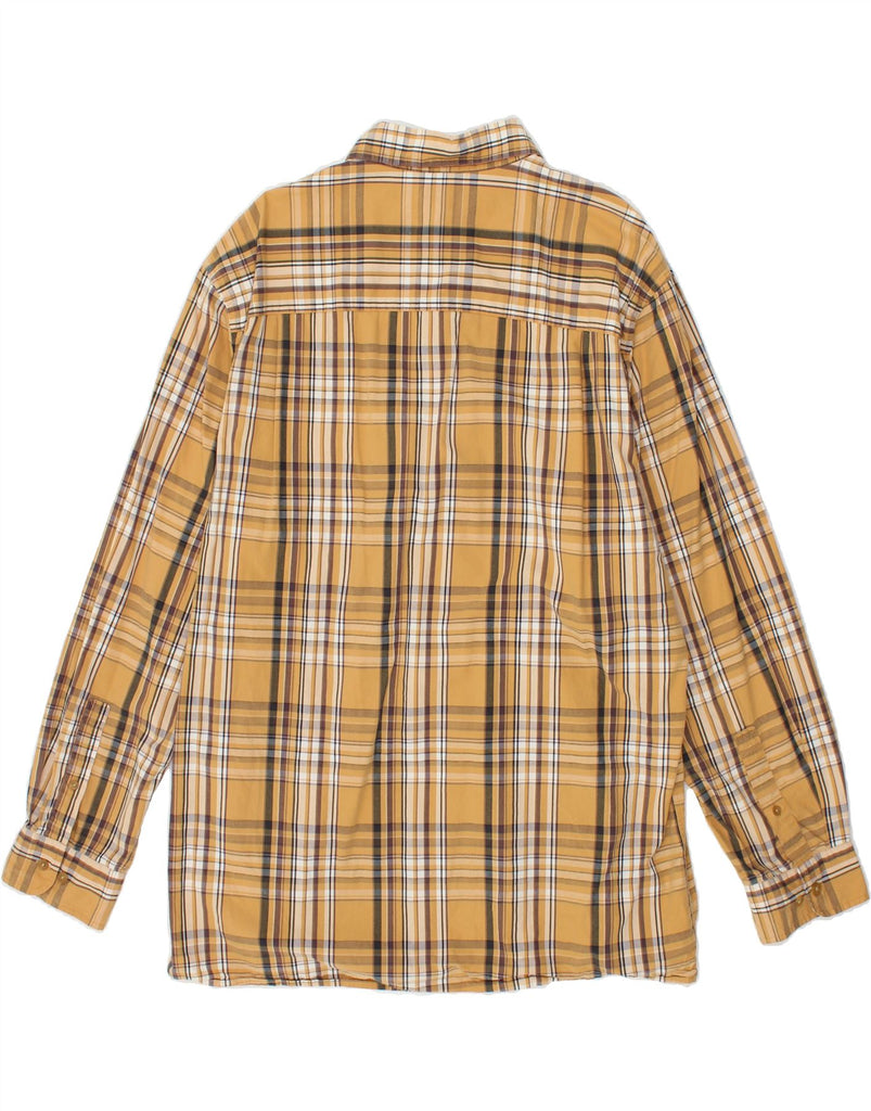 TIMBERLAND Mens Shirt Large Yellow Check Cotton Vintage Timberland and Second-Hand Timberland from Messina Hembry 