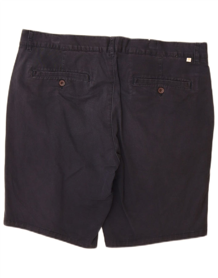 Farah Mens Chino Shorts W36 Large Navy Blue Cotton