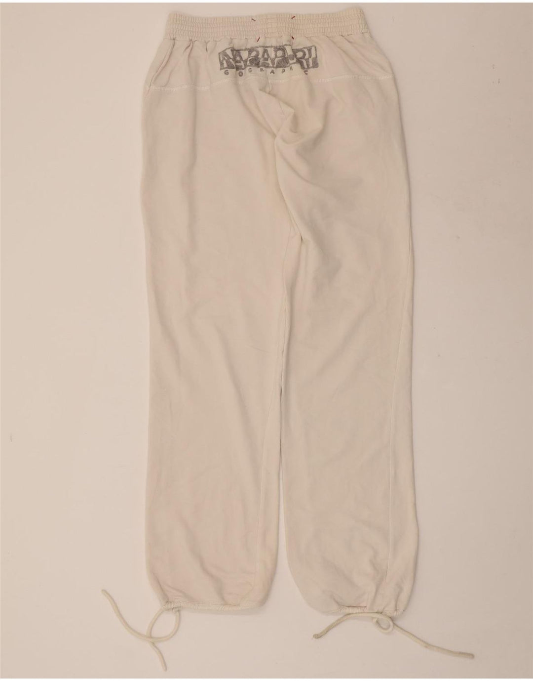 NAPAPIJRI Womens Graphic Tracksuit Trousers Joggers UK 12 Medium  White