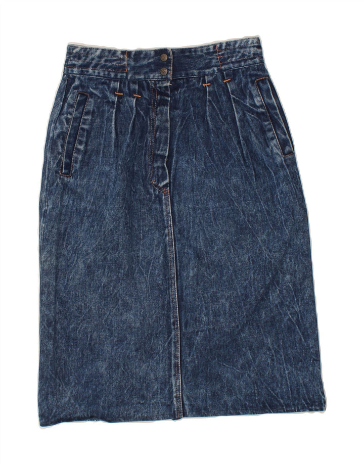 VINTAGE Womens Denim Skirt W30 Medium Blue Vintage Vintage and Second-Hand Vintage from Messina Hembry 