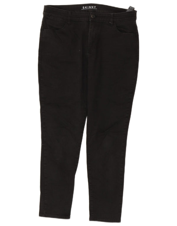 Marks & Spencer Womens Skinny Jeans UK 14 Large W34 L27 Black Cotton