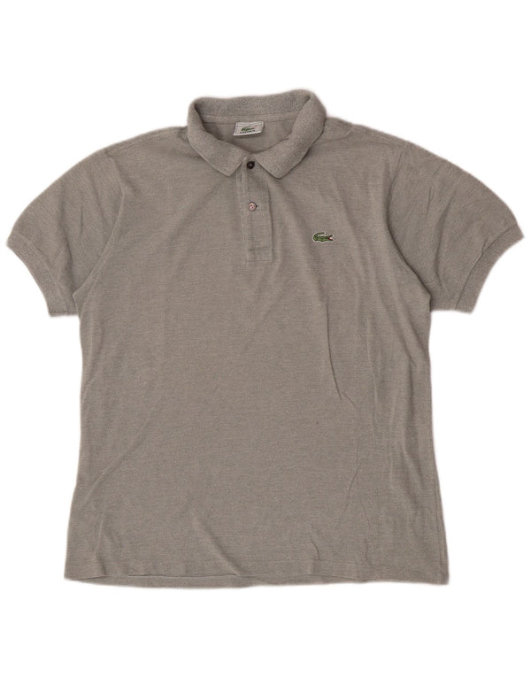 Lacoste Mens Polo Shirt Size 4 Medium Grey Cotton