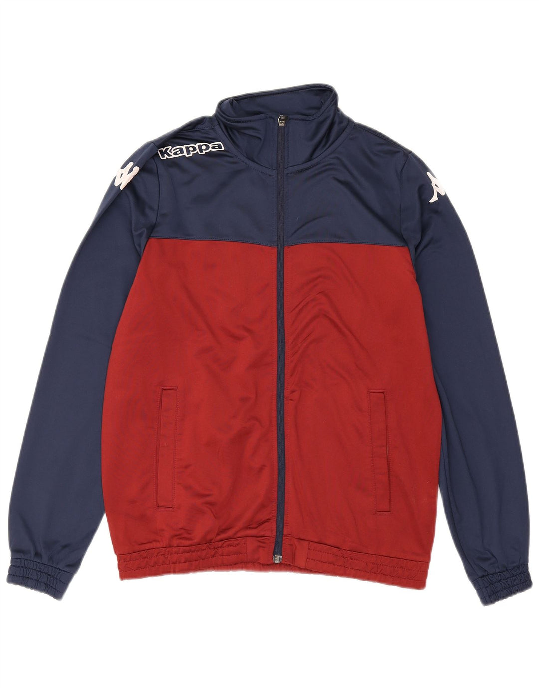 Kappa Mens Graphic Tracksuit Top Jacket Small Burgundy Colourblock