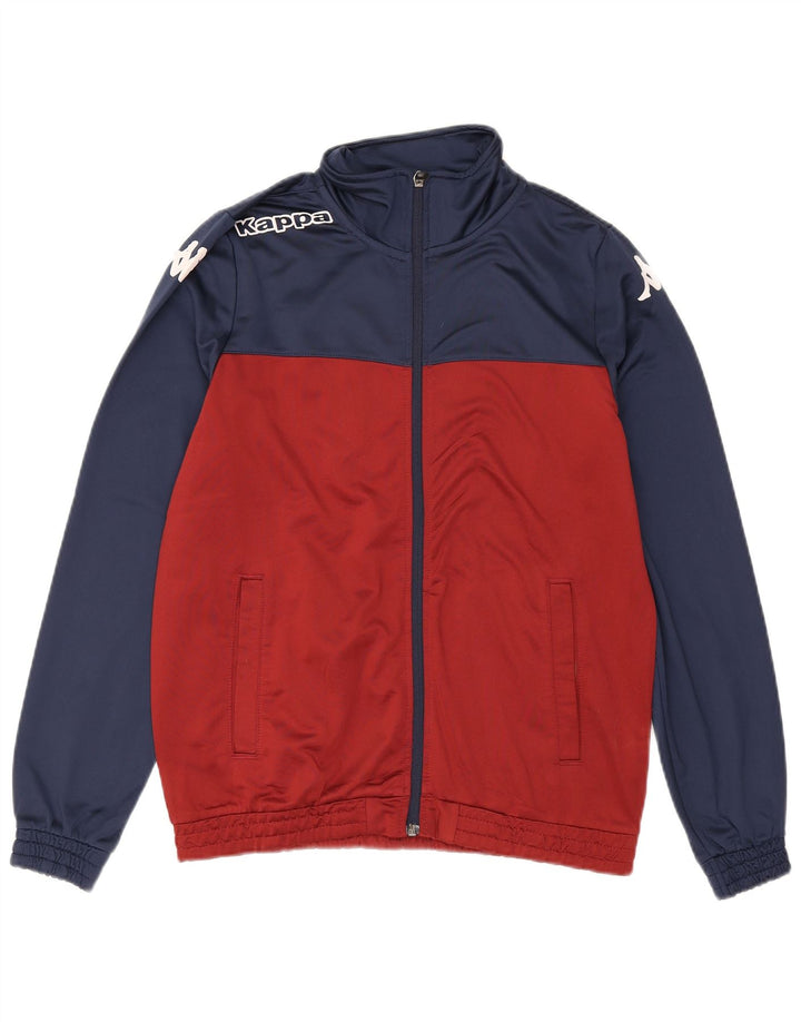 Kappa Mens Graphic Tracksuit Top Jacket Small Burgundy Colourblock