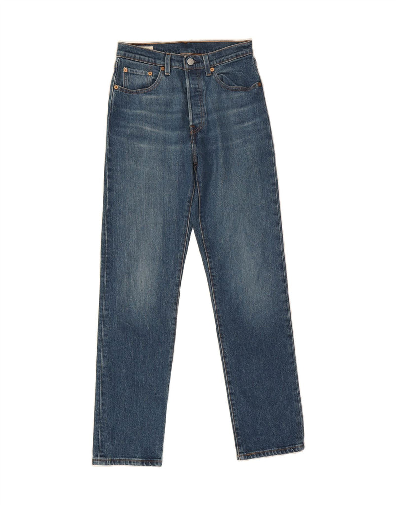 LEVI'S Womens 501 Straight Jeans W25 L30 Blue Cotton Vintage Levi's and Second-Hand Levi's from Messina Hembry 
