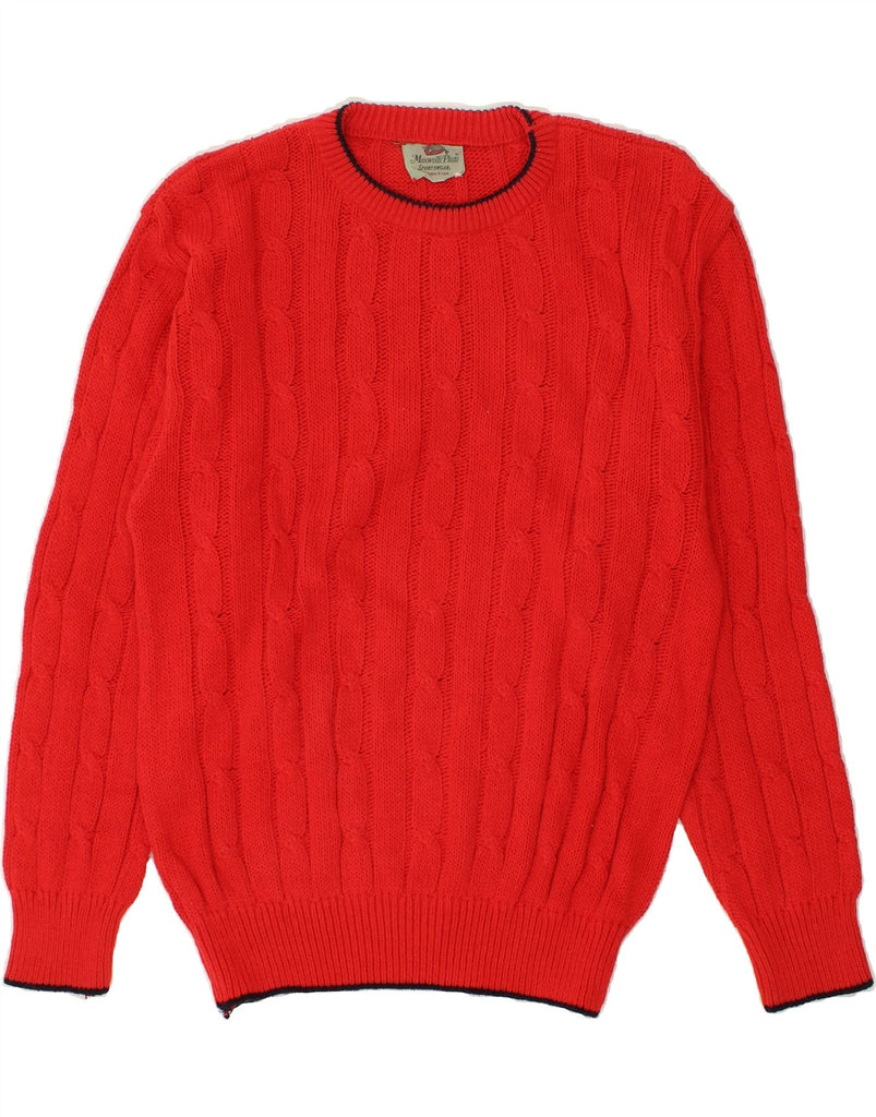 VINTAGE Mens Crew Neck Jumper Sweater IT 54 XL Red Acrylic | Vintage Vintage | Thrift | Second-Hand Vintage | Used Clothing | Messina Hembry 