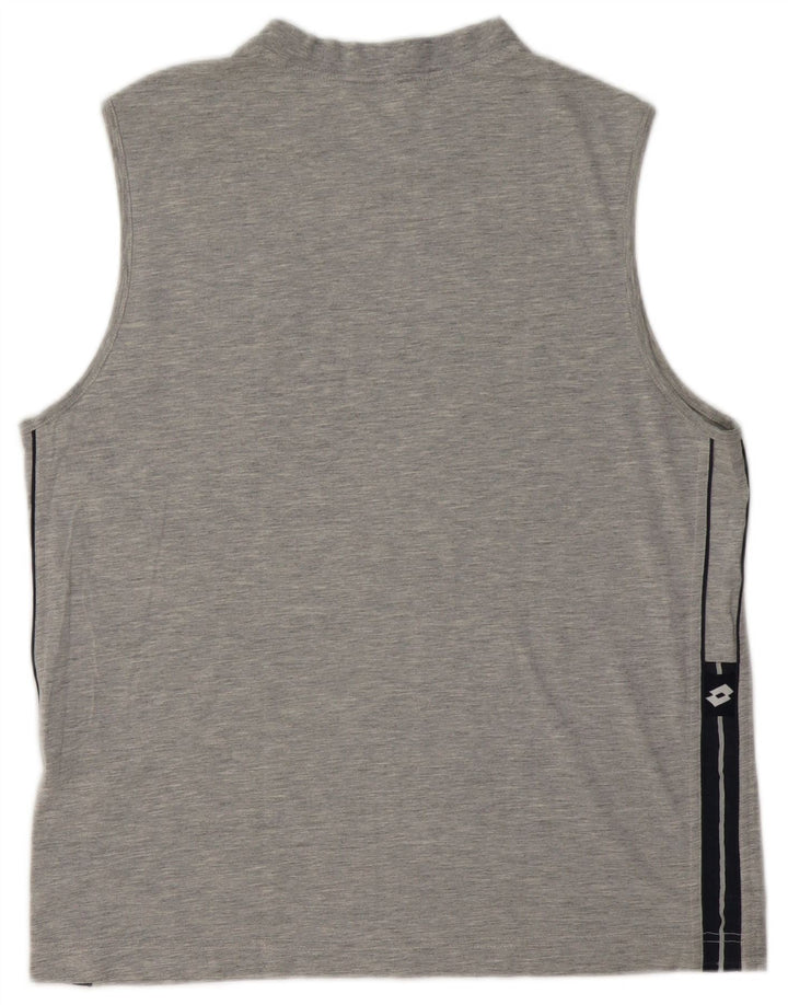 Lotto Mens Vest Top Medium Grey Flecked Cotton