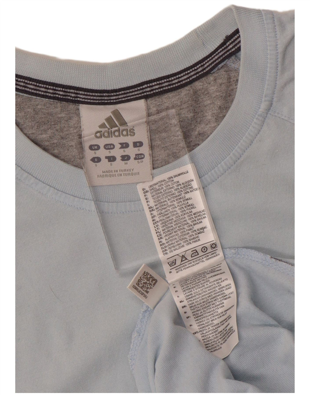 Adidas Mens T-Shirt Top Small Blue Cotton