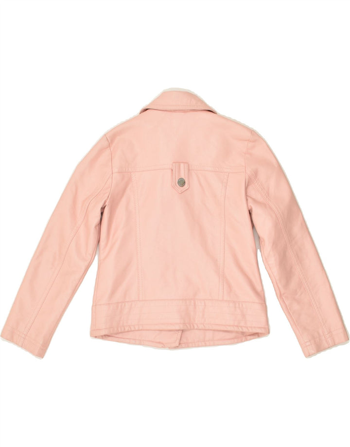 MICHAEL KORS Girls Biker Jacket 5-6 Years Pink Polyurethane | Vintage Michael Kors | Thrift | Second-Hand Michael Kors | Used Clothing | Messina Hembry 