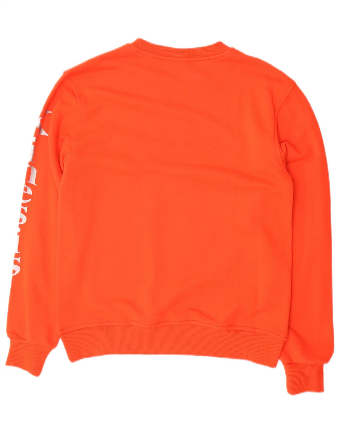FILA Mens Graphic Sweatshirt Jumper XS Orange Colourblock Cotton