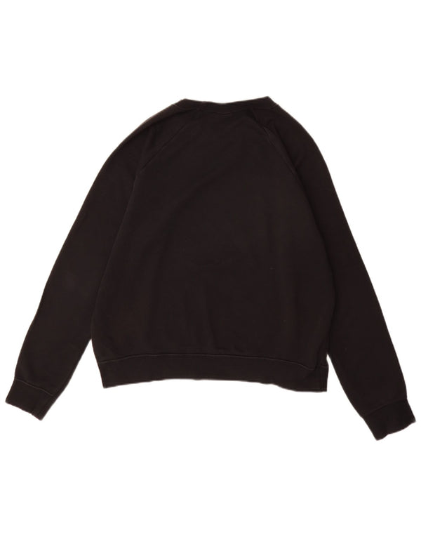 NIKE Womens Sweatshirt Jumper UK 14 Medium Black Cotton