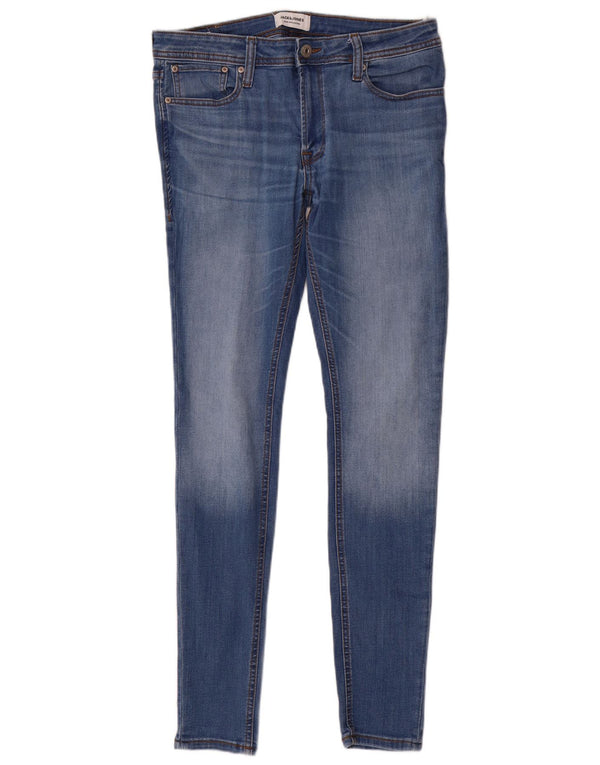 Jack & Jones Mens Skinny Jeans W32 L32 Blue Cotton