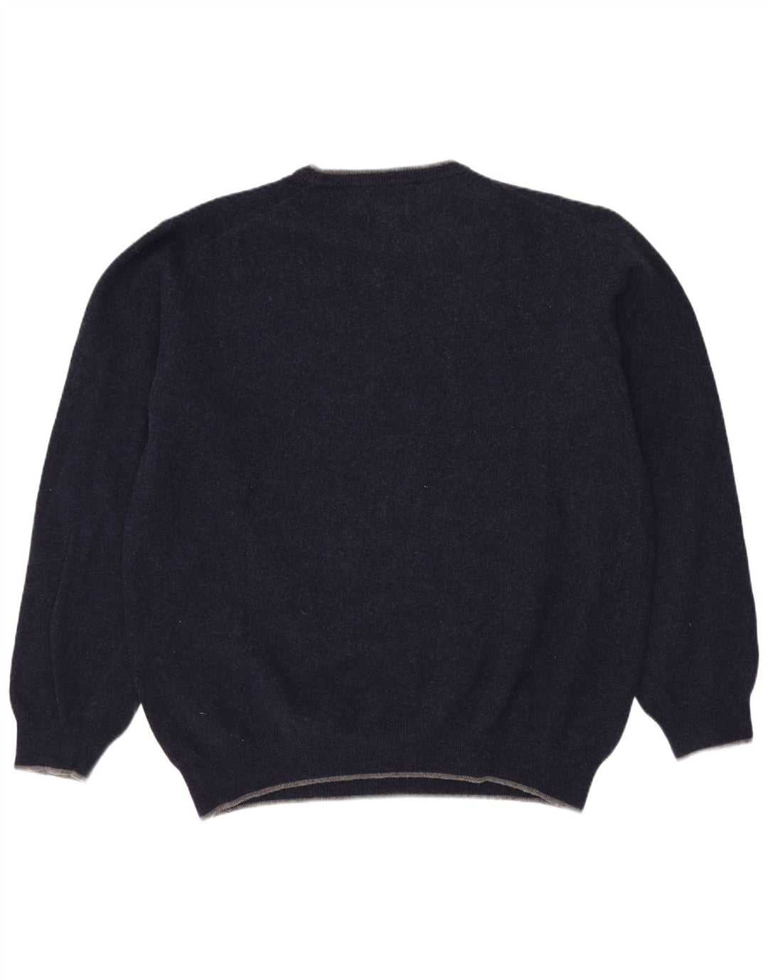 Gant Mens Crew Neck Jumper Sweater XL Navy Blue Lambswool
