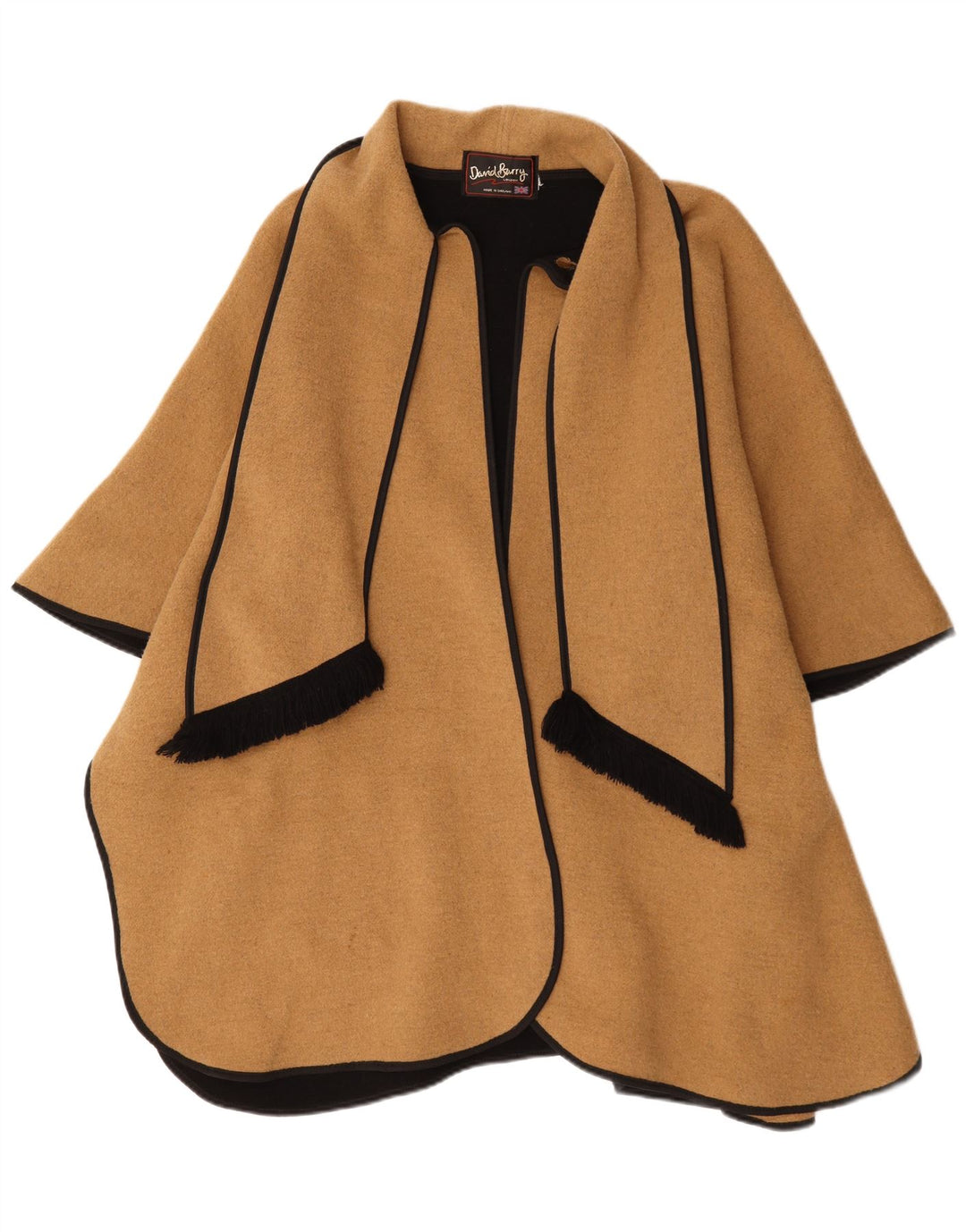 David Barry Womens Poncho Coat One Size Beige