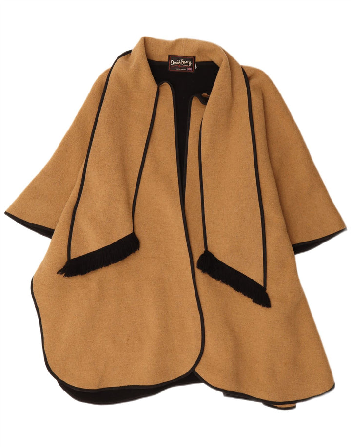 David Barry Womens Poncho Coat One Size Beige
