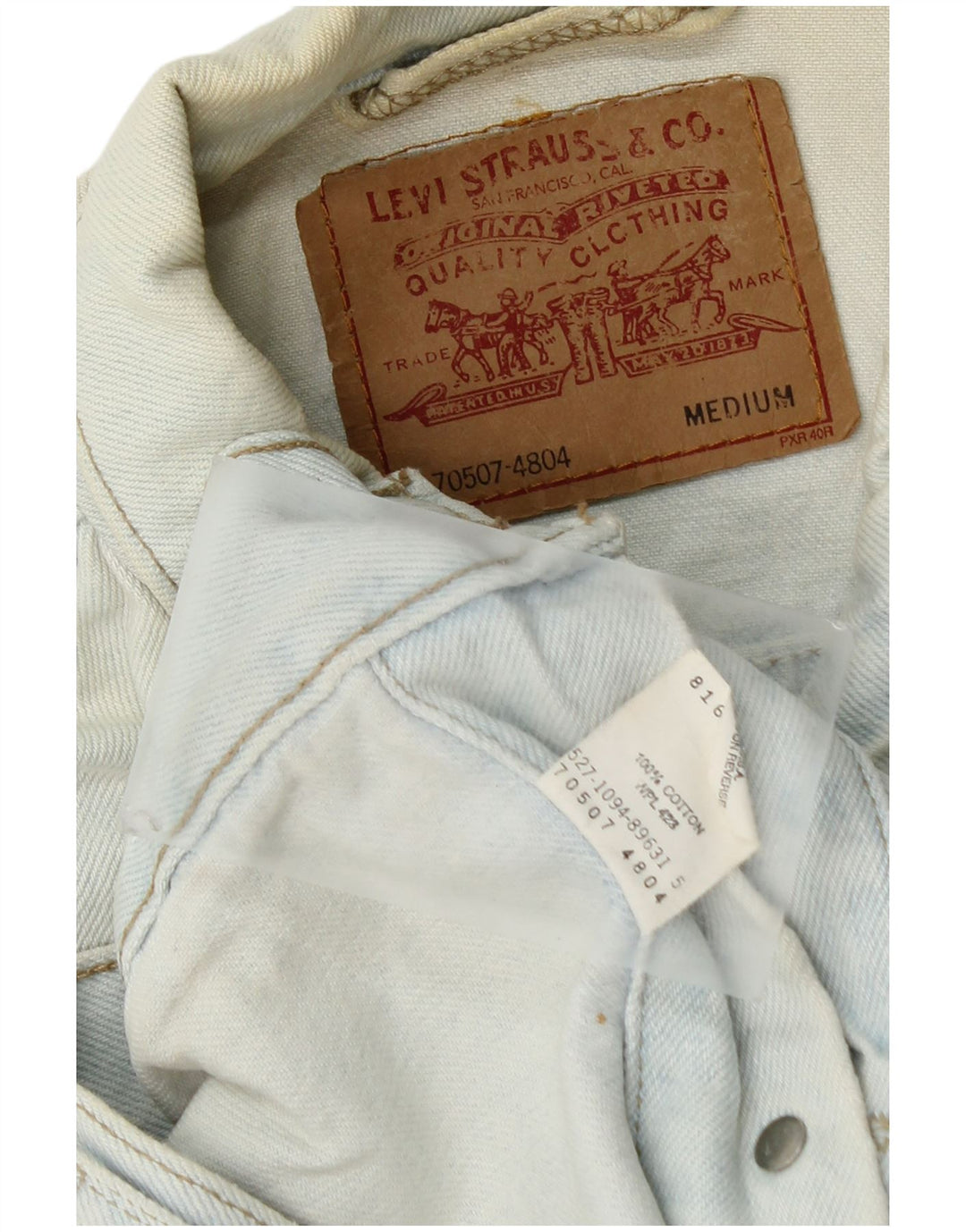 Levi's Mens Denim Jacket UK 38 Medium Blue Cotton
