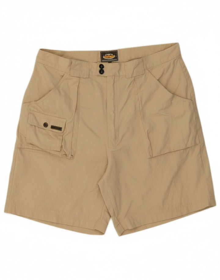 VINTAGE Mens Cargo Shorts XL W36  Beige Cotton Vintage Vintage and Second-Hand Vintage from Messina Hembry 