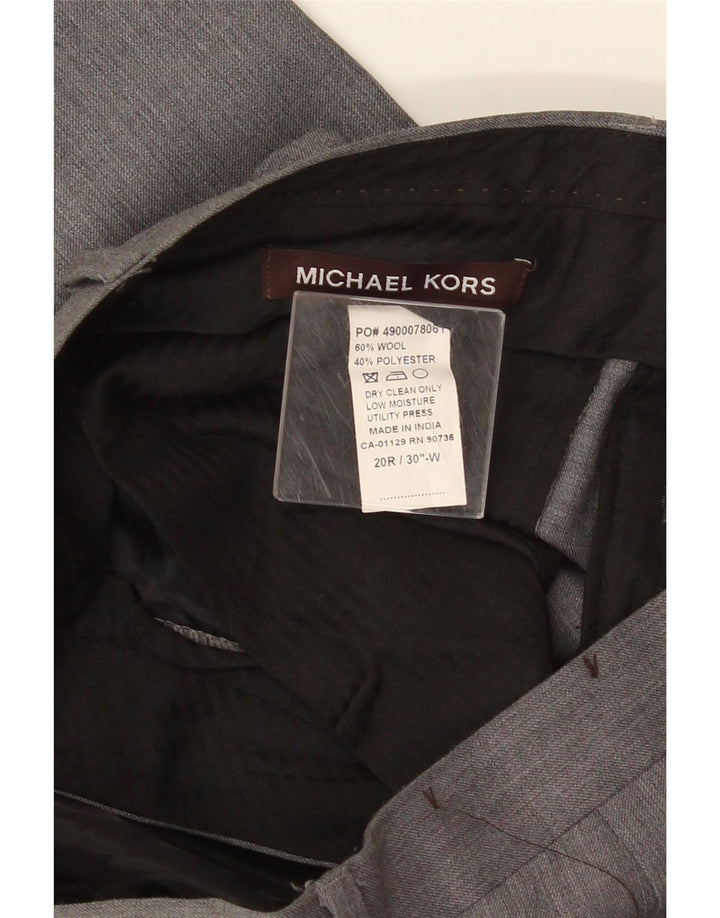 MICHAEL KORS Mens Slim Suit Trousers W30 L30 Grey Wool