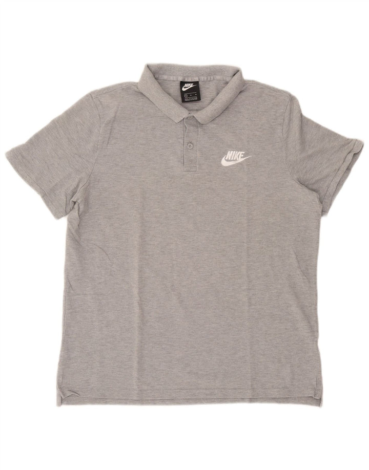 Nike Mens Polo Shirt XL Grey Flecked