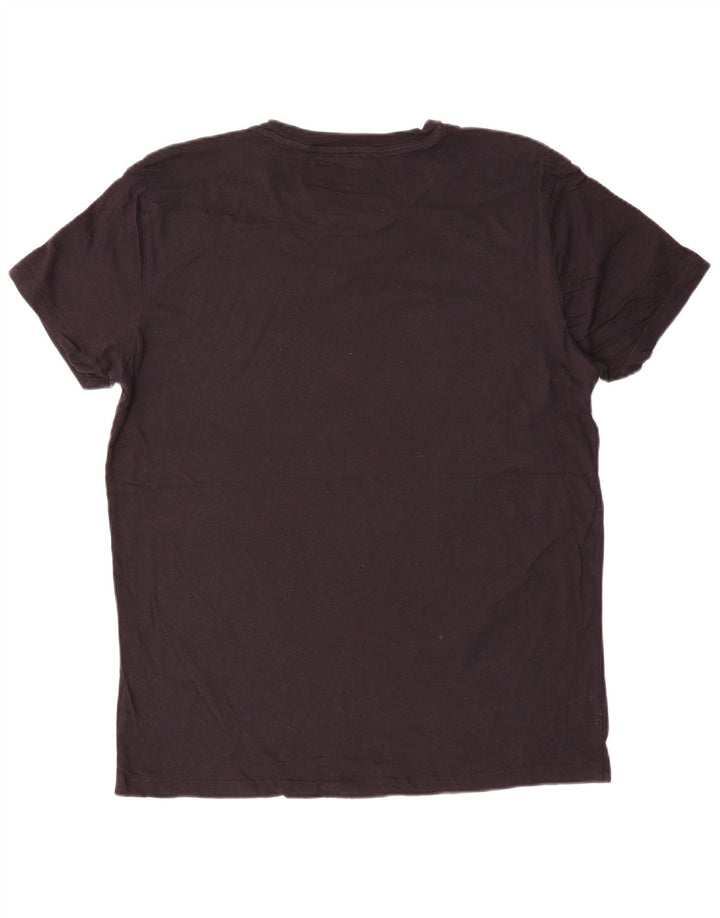 GANT Mens T-Shirt Top Large Black Cotton