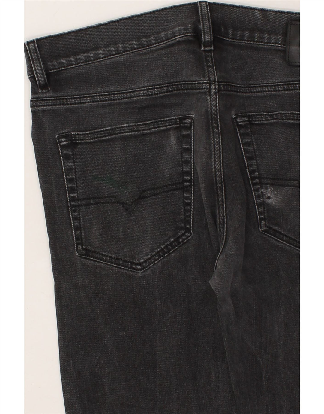 DIESEL Mens Slim Jeans W32 L32 Black Cotton