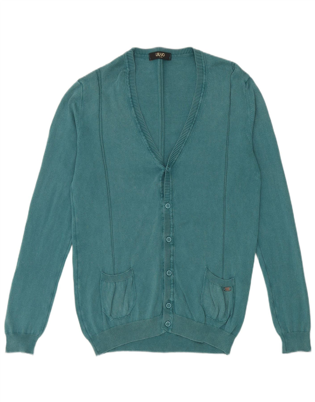 Liu Jo Mens Cardigan Sweater Medium Blue Cotton