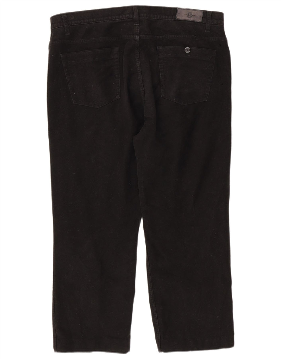 Marks & Spencer Mens Blue Harbour Crop Casual Trousers W40 L26 Black