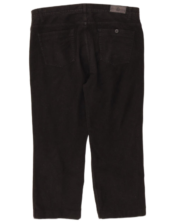 Marks & Spencer Mens Blue Harbour Crop Casual Trousers W40 L26 Black