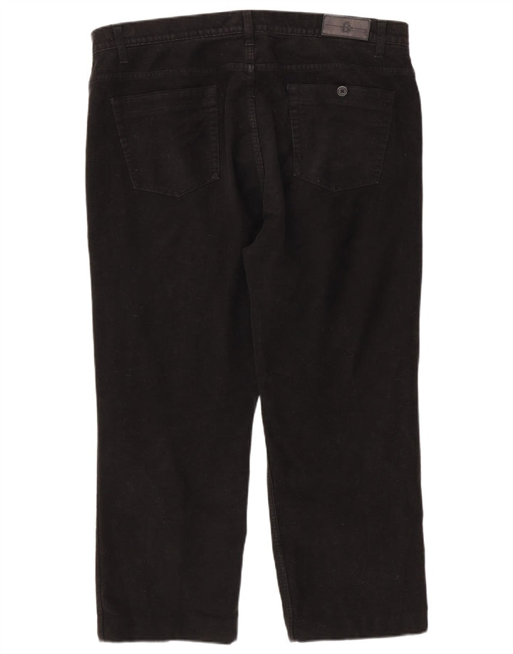 Marks & Spencer Mens Blue Harbour Crop Casual Trousers W40 L26 Black