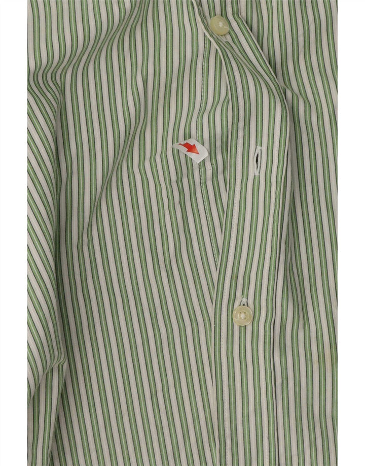 Jack Wills Mens Shirt Medium Green Striped Cotton