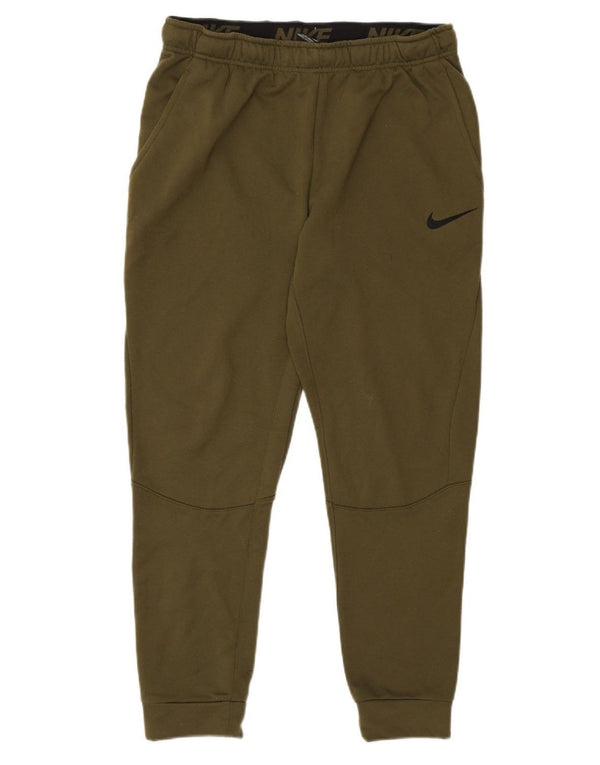 NIKE Mens Dri Fit Tracksuit Trousers Joggers Medium Khaki