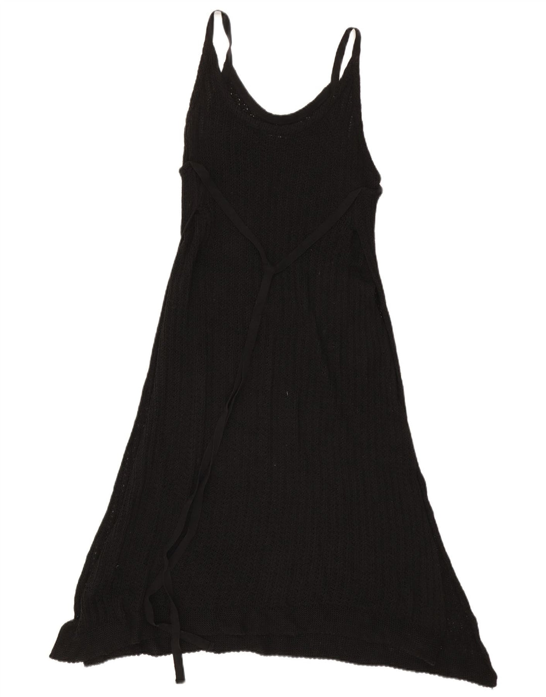 Zara Womens Sleeveless Knit Asymmetrical Dress UK 14 Medium Black