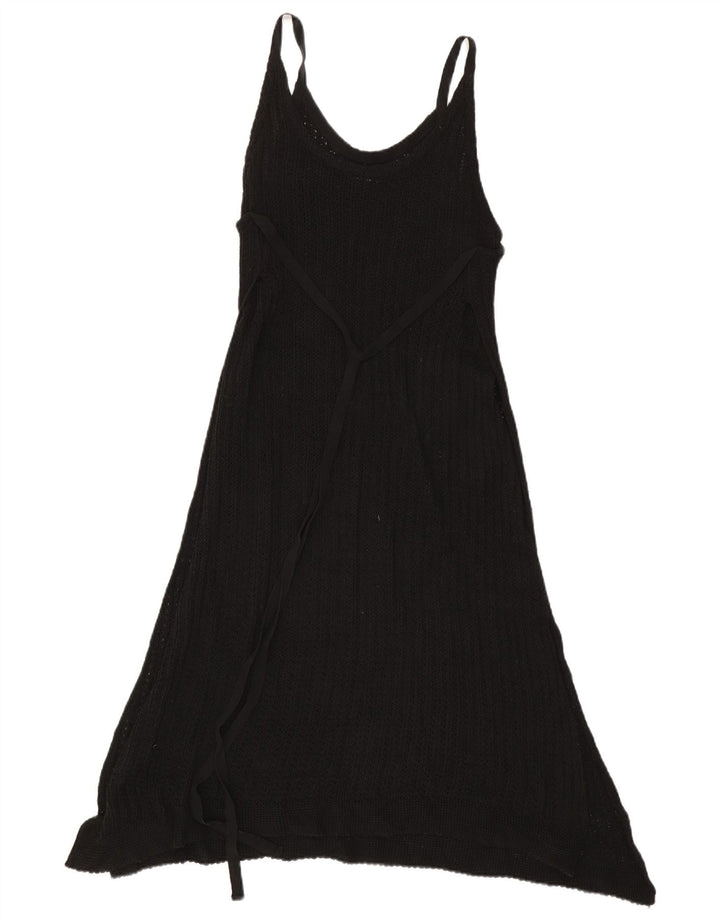 Zara Womens Sleeveless Knit Asymmetrical Dress UK 14 Medium Black