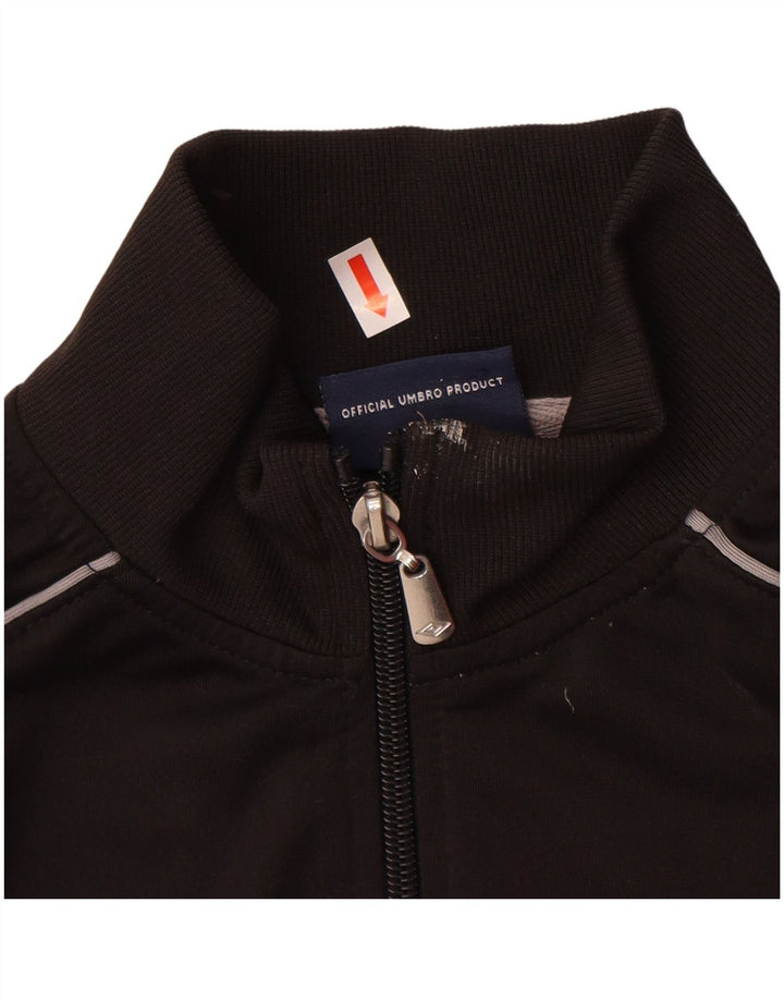 UMBRO Boys Tracksuit Top Jacket 12-13 Years XL  Black Polyester