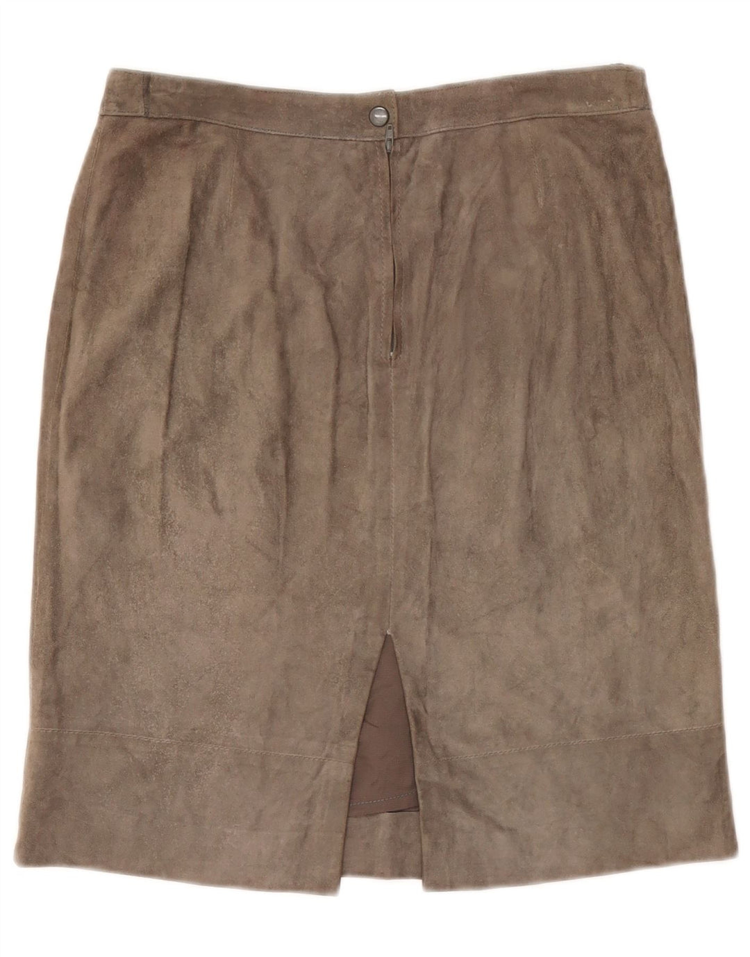 Vintage Womens Suede Skirt W30 Medium Grey