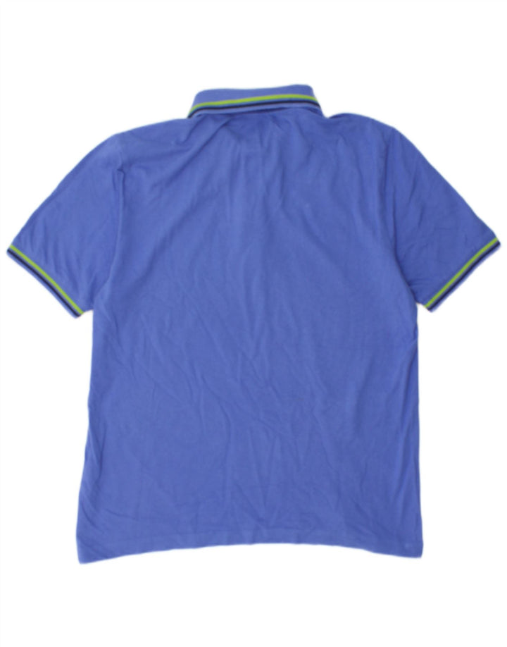 Kappa Mens Polo Shirt Large Blue Cotton
