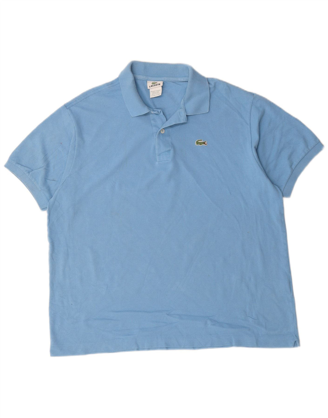 Lacoste Mens Polo Shirt Size 7 2XL Blue Cotton