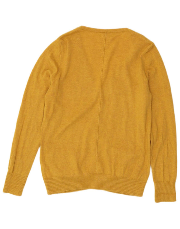 Fat Face Womens Cardigan Sweater UK 12 Medium  Yellow Wool