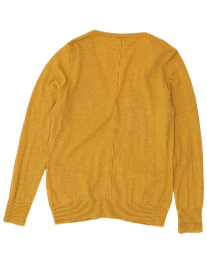 Fat Face Womens Cardigan Sweater UK 12 Medium  Yellow Wool