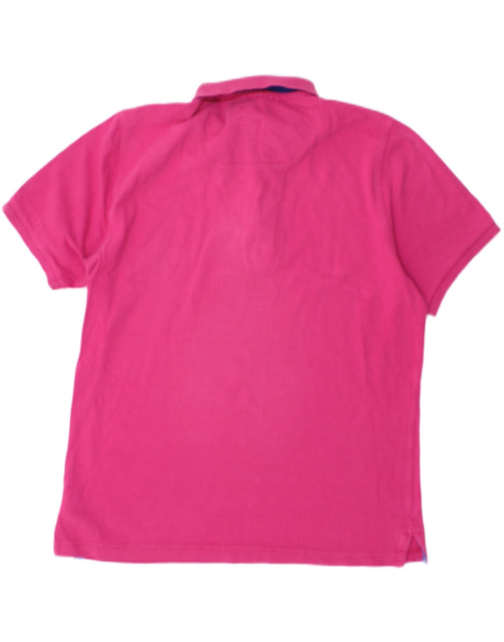 JOULES Mens Classic Fit Polo Shirt Medium Pink Cotton