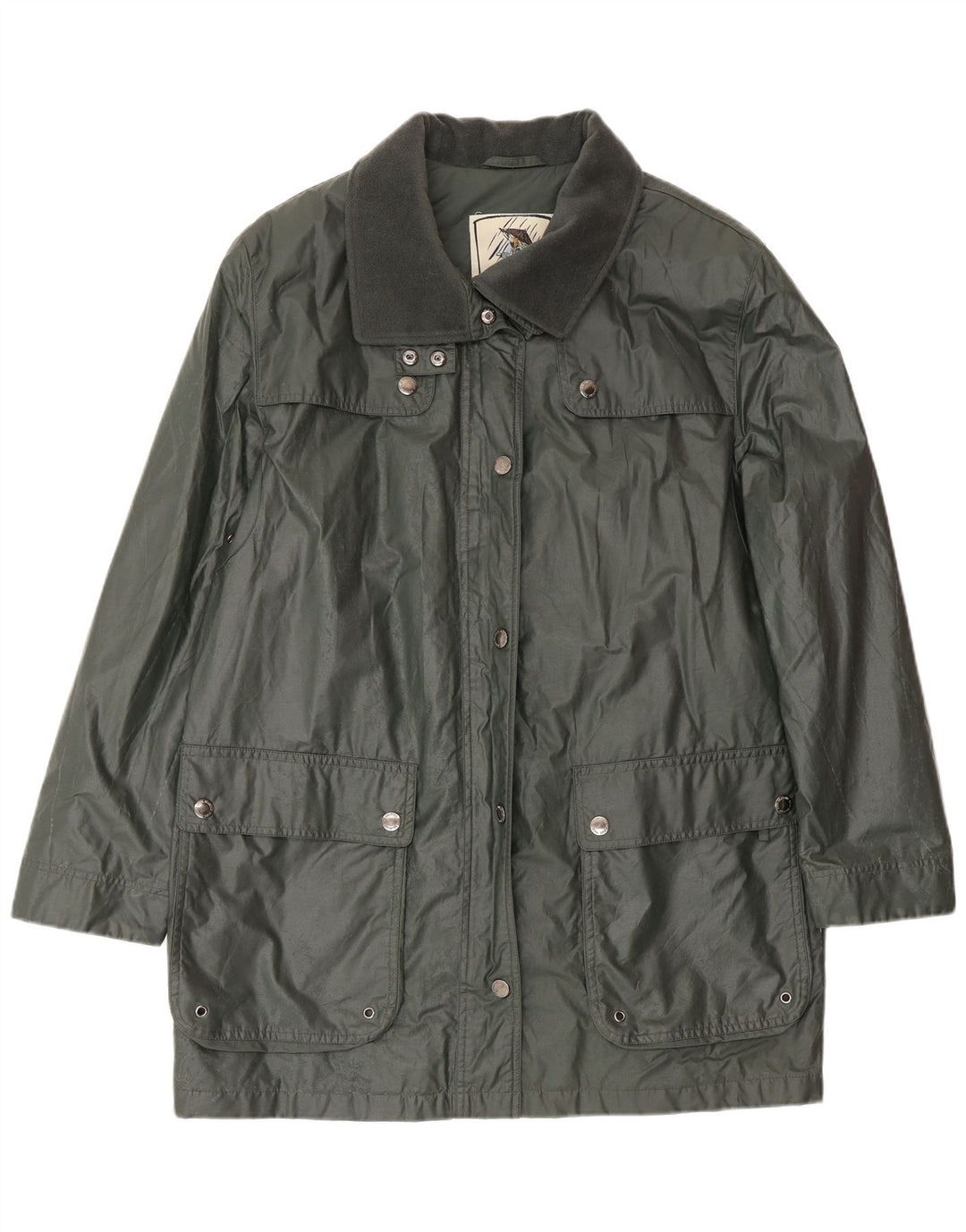 Four Seasons Womens Utility Jacket UK 16 Large Khaki Cotton