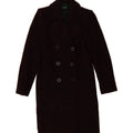 BENETTON Womens Double Breasted Coat IT 40 Small Burgundy Flecked Vintage Benetton and Second-Hand Benetton from Messina Hembry 